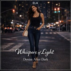 Size 6 • ELA High-Rise Dark Wash Skinny Jeans – Gold Button Detail